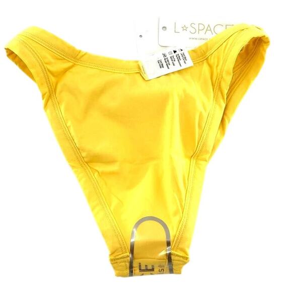 L*Space Foley Bikini Bottom In Lemon Drop S - Picture 6 of 11